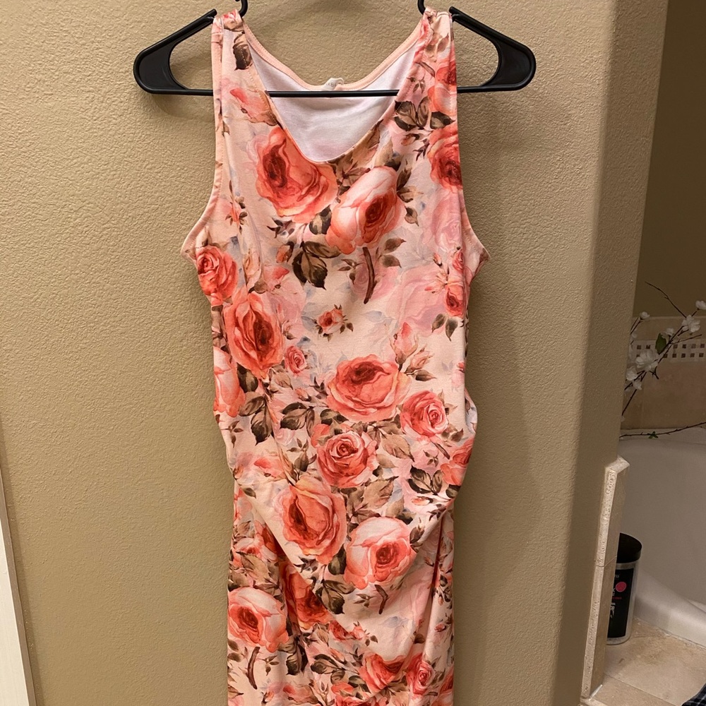M Pink Blush Maternity Dress